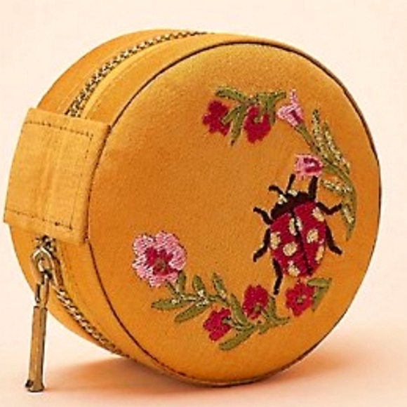 ❤️BUY 2 GET 1 FREE  Vibrant Yellow Floral Cosmetic Bag with Zipper - Picture 1 of 12